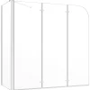 vidaXL Badwand 120x69x130 cm gehard glas transparant