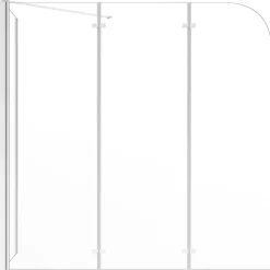 vidaXL Badwand 120x69x130 cm gehard glas transparant