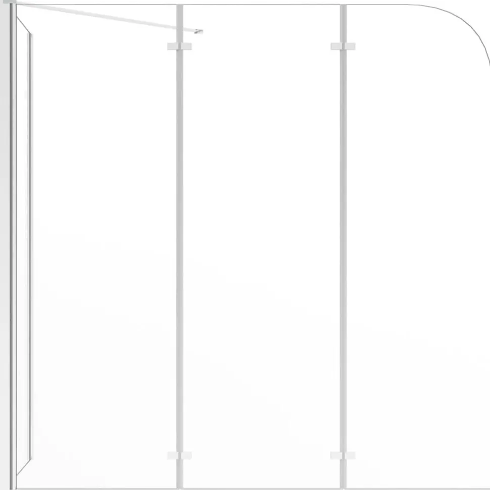 vidaXL Badwand 120x69x130 cm gehard glas transparant