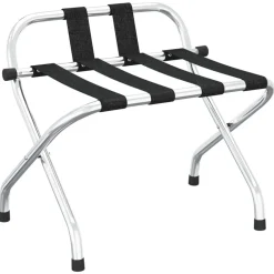 vidaXL Bagagerek met rugleuning zilver 56x39x52cm
