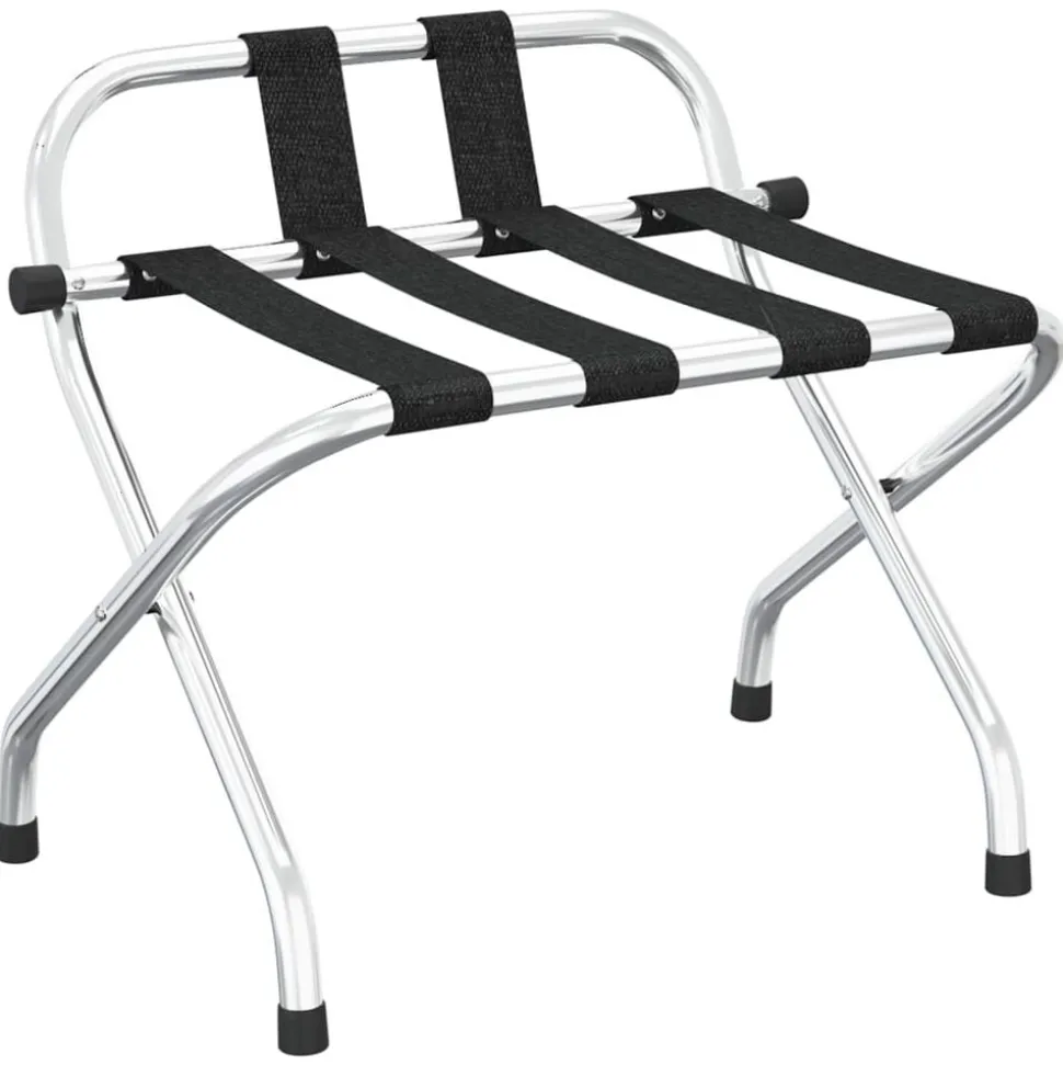 vidaXL Bagagerek met rugleuning zilver 56x39x52cm