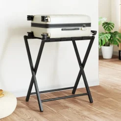 vidaXL Bagagerek 68,5x38x58 cm bamboe zwart