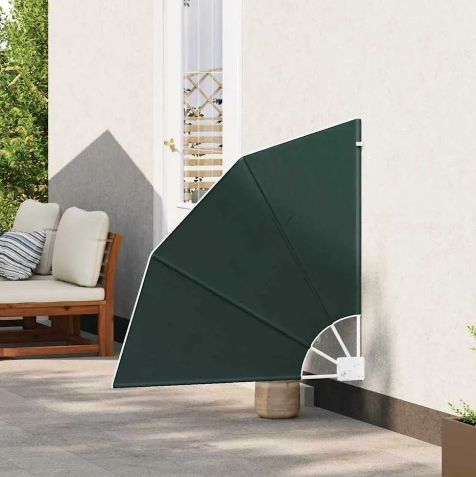 vidaXL Balkon Privacy Scherm Donkergroen 115 x 115 cm Polyester