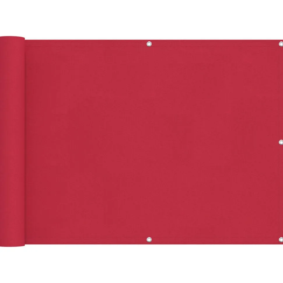vidaXL Balkon Scherm Bordeauxrood 75 x 200 cm PU gecoat oxford alu