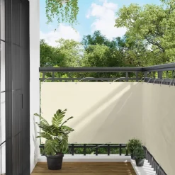 vidaXL Balkon Scherm Crème 100 x 500 cm Oxford Stof