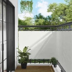 vidaXL Balkon Scherm Wit 110 x 1000 cm Oxford Stof