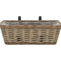 vidaXL Balkonbakken 2 st 40 cm wicker met PE-voering