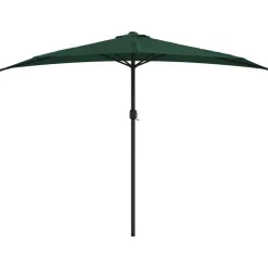 vidaXL Balkonparasol half met aluminium paal 300x155 cm groen