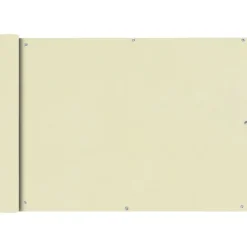 vidaXL Balkonscherm Oxford textiel 75x400 cm crème