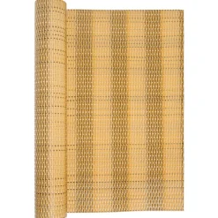 vidaXL Balkonscherm 300x80 cm poly rattan lichtbruin