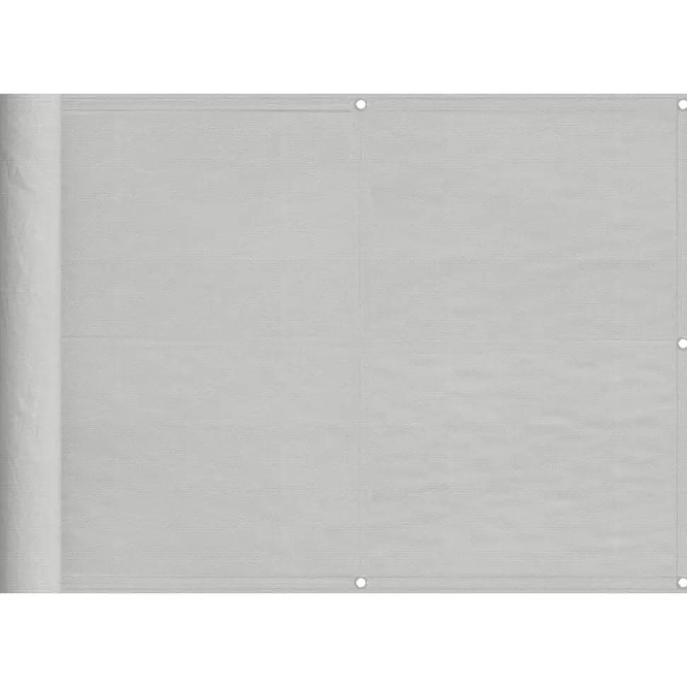 vidaXL Balkonscherm 75x300 cm 100% oxford polyester lichtgrijs