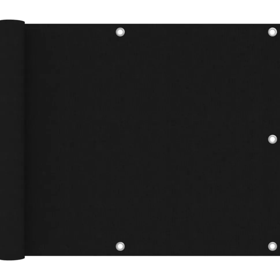 vidaXL Balkonscherm 75x300 cm oxford stof zwart