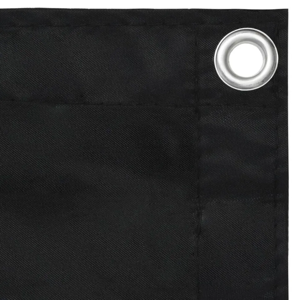 vidaXL Balkonscherm 75x300 cm oxford stof zwart