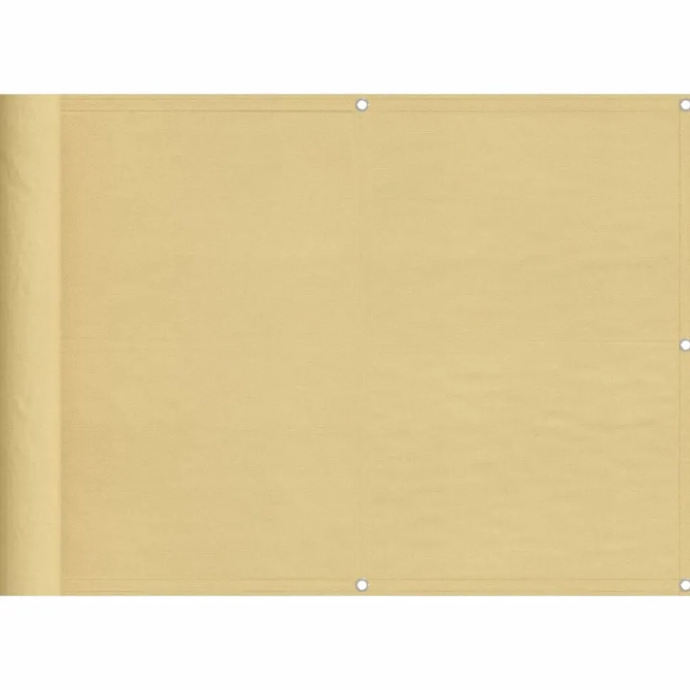 vidaXL Balkonscherm 75x300 cm 100% oxford polyester zandkleurig