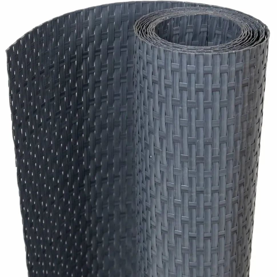 vidaXL Balkonscherm 300x80 cm poly rattan antracietkleurig
