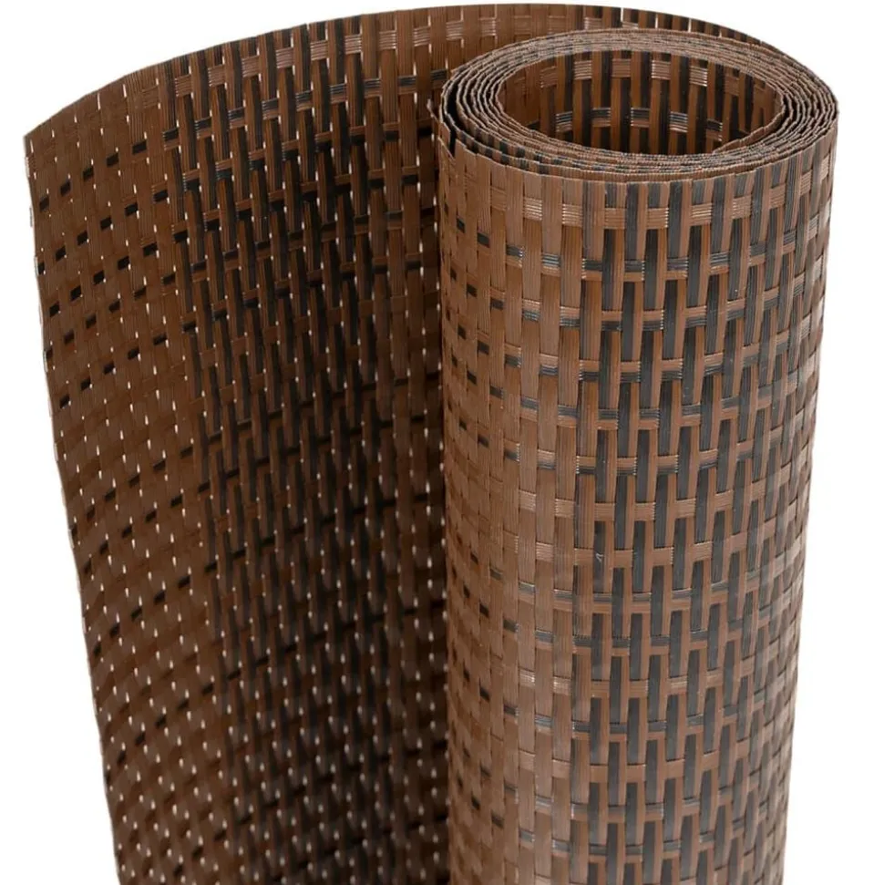 vidaXL Balkonscherm 300x80 cm poly rattan bruin en zwart