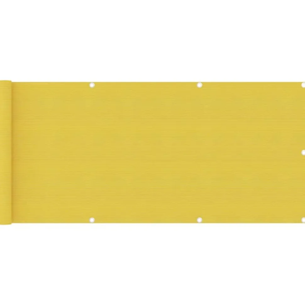 vidaXL Balkonscherm 75x400 cm HDPE geel