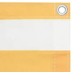 vidaXL Balkonscherm 75x300 cm oxford stof wit en geel