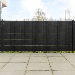 vidaXL Balkonschermen 5 st 255x19 cm poly rattan zwart