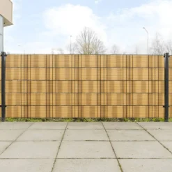 vidaXL Balkonschermen 10 st 255x19 cm poly rattan lichtbruin
