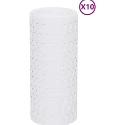 vidaXL Balkonschermen 10 st 255x19 cm poly rattan wit