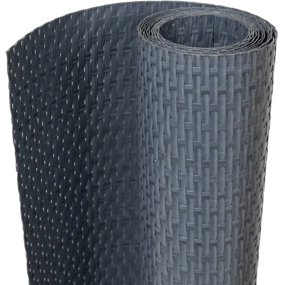 vidaXL Balkonschermen 5 st 255x19 cm poly rattan antracietkleurig