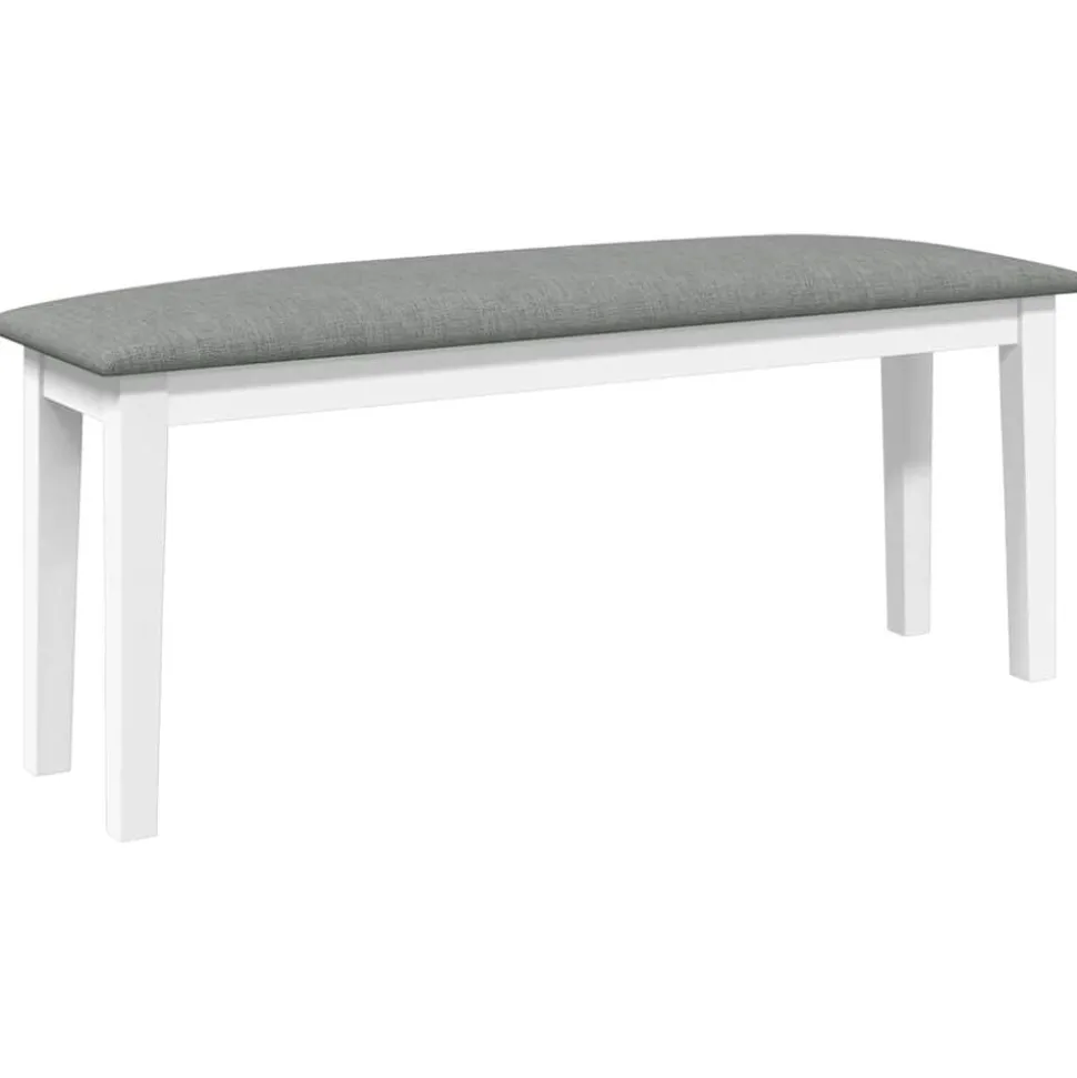 vidaXL Bank 110 cm massief hout wit rubber