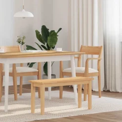 vidaXL Bank 90 cm massief hout rubber