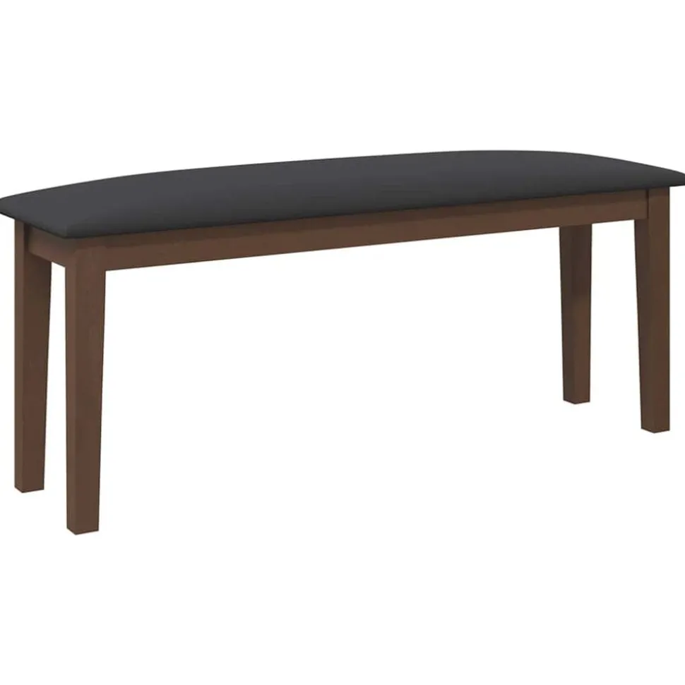 vidaXL Bank 110 cm massief hout rubber bruin