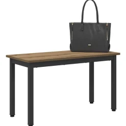 vidaXL Bank Ambachtelijk eiken 80 x 35 x 45 cm Bewerkt hout