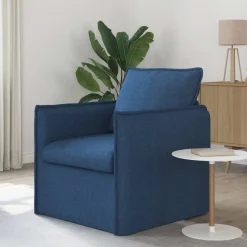 vidaXL Bank Blauw 75 x 82 x 85 cm Stof