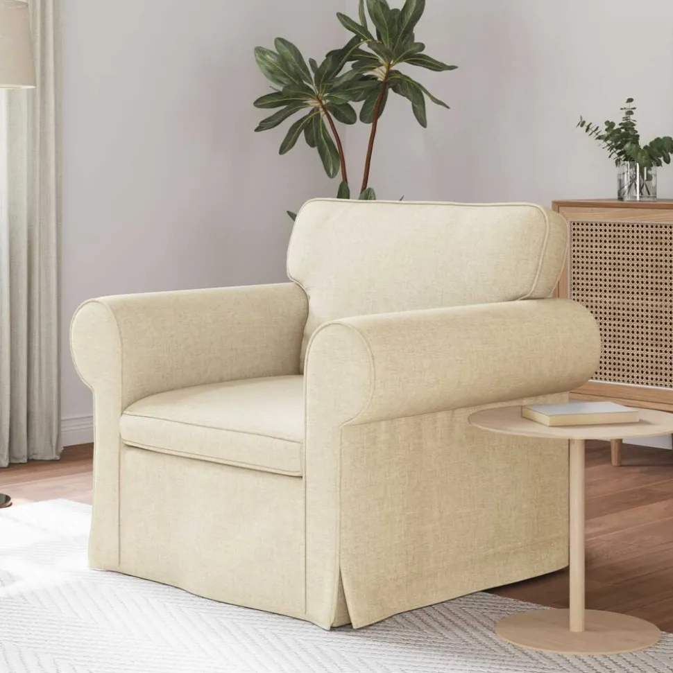 vidaXL Bank Crème 95 x 82 x 80 cm Stof