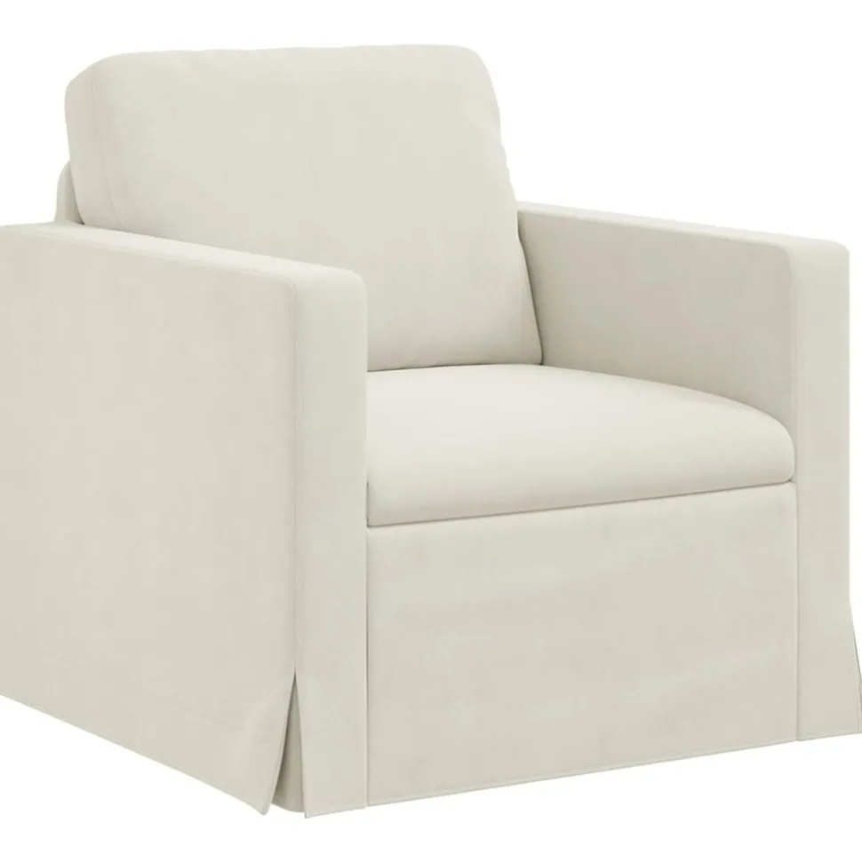 vidaXL Bank Crème 78 x 78 x 80 cm Fluweel