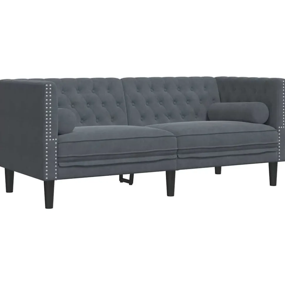 vidaXL Bank Donkergrijs 174 x 74,5 x 70,5 cm Fluweel
