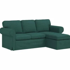 vidaXL Bank Donkergroen 195 x 138 x 80 cm Stof