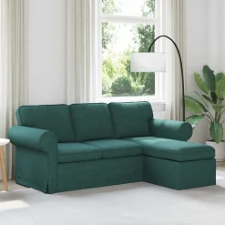vidaXL Bank Donkergroen 195 x 138 x 80 cm Stof