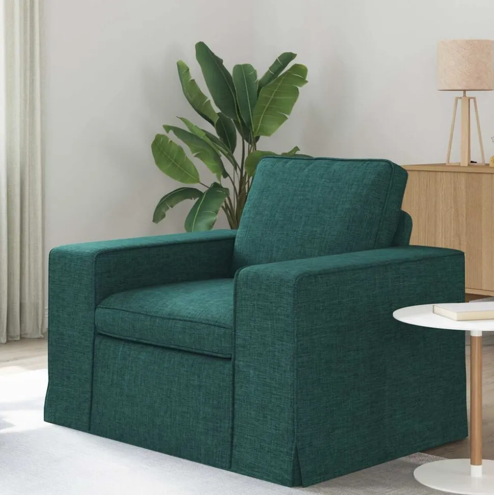 vidaXL Bank Donkergroen 103 x 80 x 82 cm Stof