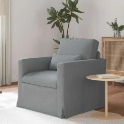 vidaXL Bank Lichtgrijs 78 x 78 x 80 cm Stof