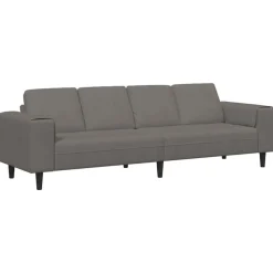 vidaXL Bank Lichtgrijs 250 x 77 x 76 cm Katoen Stof