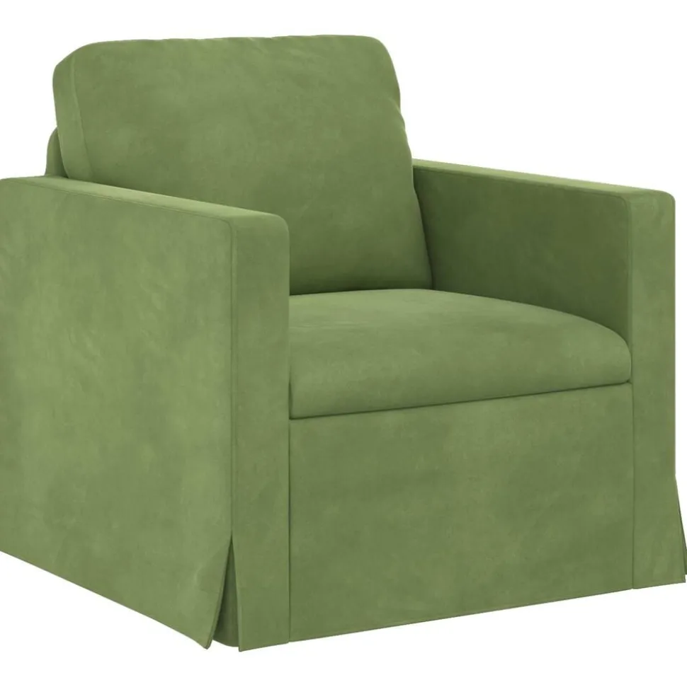 vidaXL Bank Lichtgroen 78 x 78 x 80 cm Fluweel