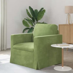 vidaXL Bank Lichtgroen 78 x 78 x 80 cm Fluweel