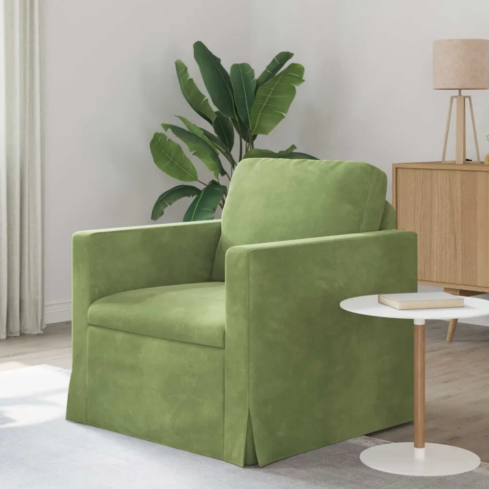 vidaXL Bank Lichtgroen 78 x 78 x 80 cm Fluweel