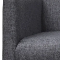 vidaXL Bank met gevoerde kussens stof rubberwood donkergrijs