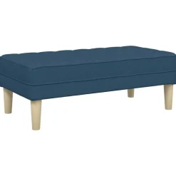 vidaXL Bank met kussen Blauw 113 x 57 x 39 cm Stof