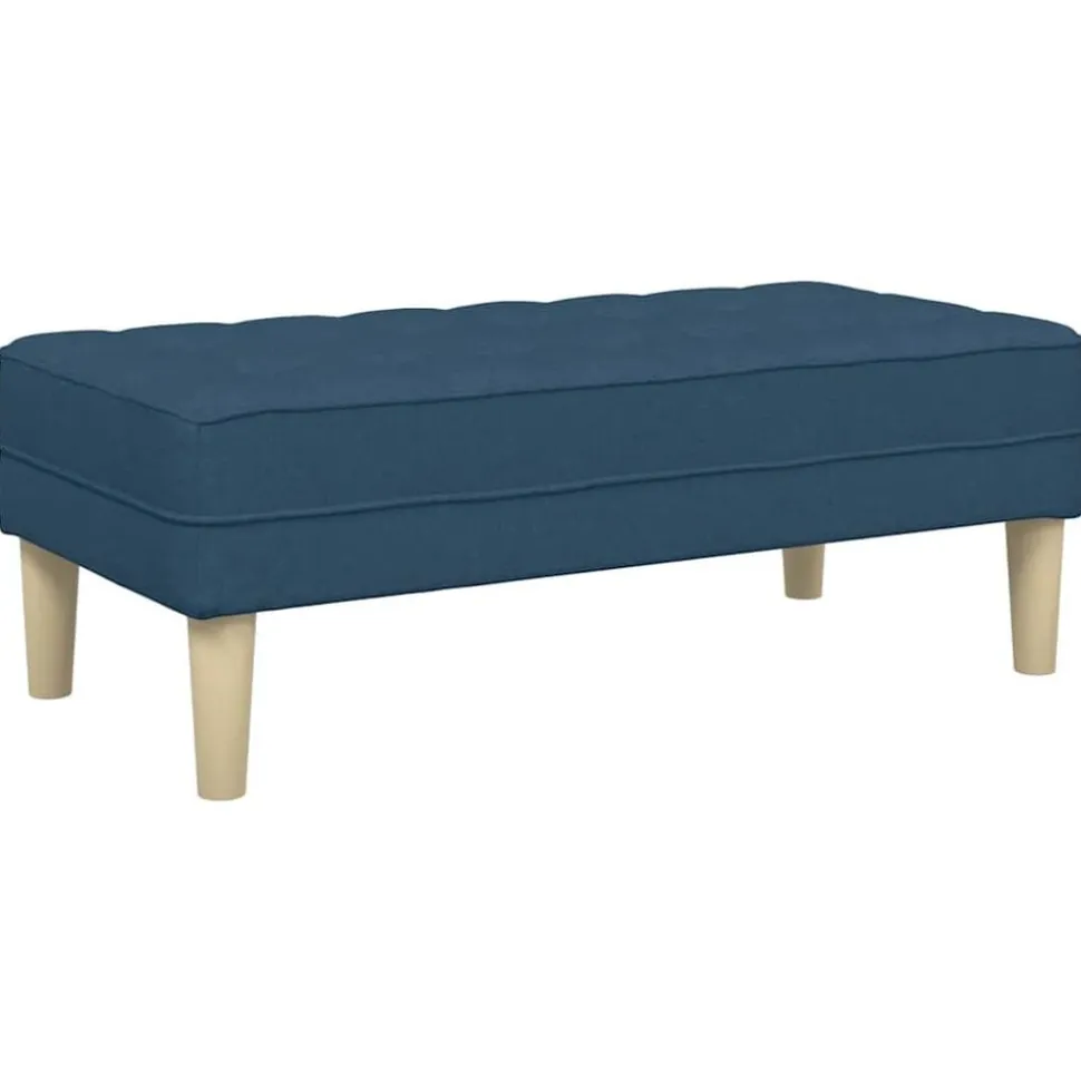 vidaXL Bank met kussen Blauw 113 x 57 x 39 cm Stof