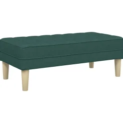 vidaXL Bank met kussen Donkergroen 113 x 57 x 39 cm Stof