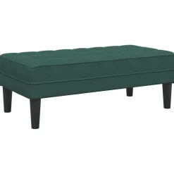vidaXL Bank met kussen Donkergroen 113 x 57 x 39 cm Fluweel