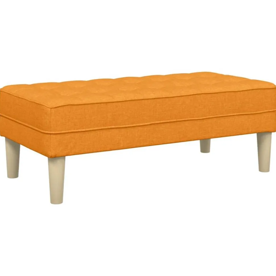 vidaXL Bank met kussen Donkergeel 113 x 57 x 39 cm Stof