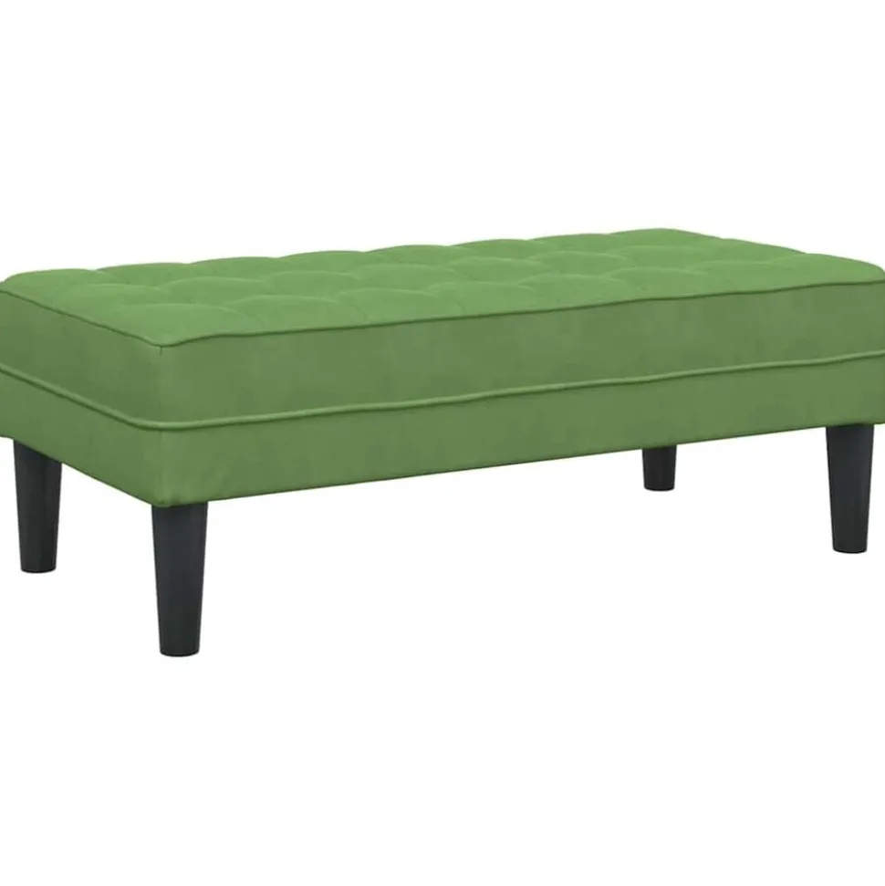 vidaXL Bank met kussen Lichtgroen 113 x 57 x 39 cm Fluweel