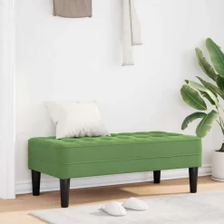 vidaXL Bank met kussen Lichtgroen 113 x 57 x 39 cm Fluweel